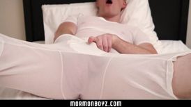 Lance Hart is jerking off his cock and finger fucks ass