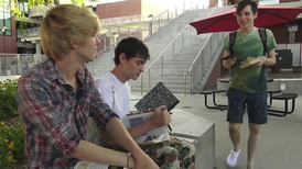 Horny Devin Lewis takes the cocks of two kinky friends