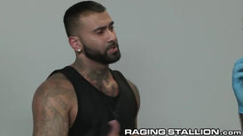 Black male is exploring the body of sexy Latina boy