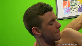 Bearded skinny tight muscled hunk fucks young gay guy in deepthroat and tight asshole