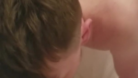 Tender skinned young twink is being fucked in doggy pose