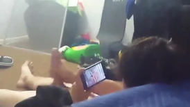 Horny gay dude is watching online gay porn and jerking off