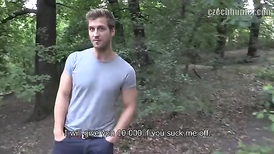 Sweet looking straight dude talked into gsy fuck action for money