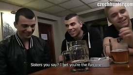 Amateur twinks performing the nasty foursome fun on camera