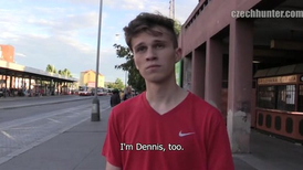 Straight boy agrees to jerk off older cock for money