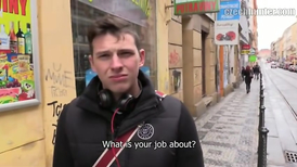 Young man strokes and produces tons of fresh semen