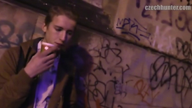 Handsome guy earns cash from adult hunk on his way to girlfriend