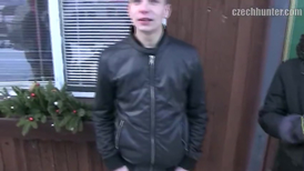 Cute teen twink gets hooked by gay porn agent and serves two gay dicks for cash