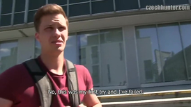 College student got stopped by a stranger and sucked his dick for money