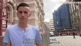 Euro boy picked up in the street and talked into gay action