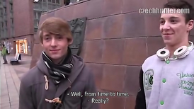 Sexy straight guys touch each other for the first time