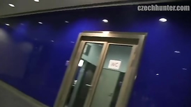 Public toilet is a great place for male bj and fuck