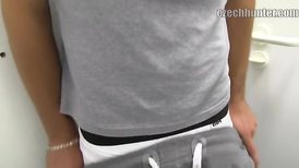 Big dick guy is feeding straight boy with cock in the bushes