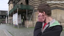 Straight guy is giving hot oral pleasure to the gay cock in public