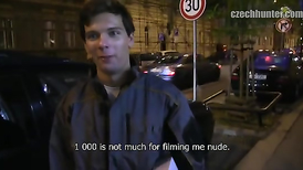 Guy is getting money for being filmed nude and doing bj