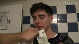 Amateur man gets rough public toilet sex for money