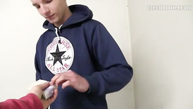 The horny uncut dick show from a common street boy