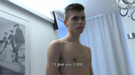 The shy straight friend is getting absolutely naked