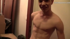 Amateur man stops smiling when getting his mouth packed