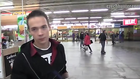 Guy from the mall takes money and enjoys deep suck