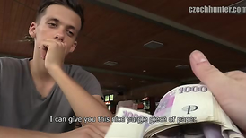 Guy gets money and dares fresh his nice cock outdoor