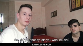The amateur threesome of hot Latin boys fuck on cam