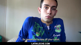 Young poor Latin guy takes cash and blowjobs stranger's hunk dick