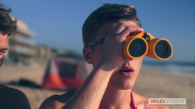 Horny lifeguard Blake Mitchell shows seducing body