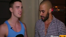 Three big dick hunks are intermingled in the wild sex