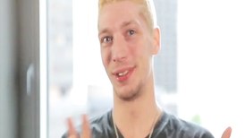 Leo is erotically posing and masturbating the hard dick