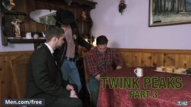 Young amateur dude satisfies two insolent gay guys