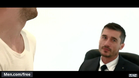 Hunks Jay Roberts and Tayte Hanson got horny and fucked hard in office