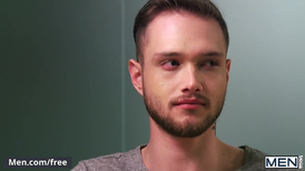 Hairy hunk seduces handsome twink and fucks his mouth and tight asshole