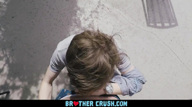 Boy sucks outdoor and gets fucked by two naughty dicks