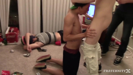 Poor college boy gets his ass fucked with the bottle