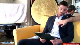 Hunky businessman doesn't want a free handjob